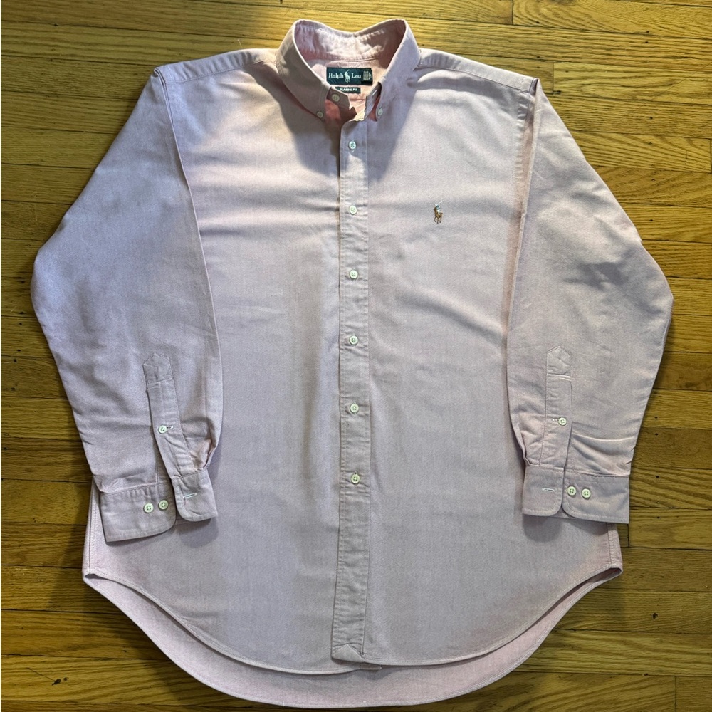 Ralph Lauren Men's Light Pink Casual Shirt Size XL Classic Fit Preppy Office - Picture 10 of 14